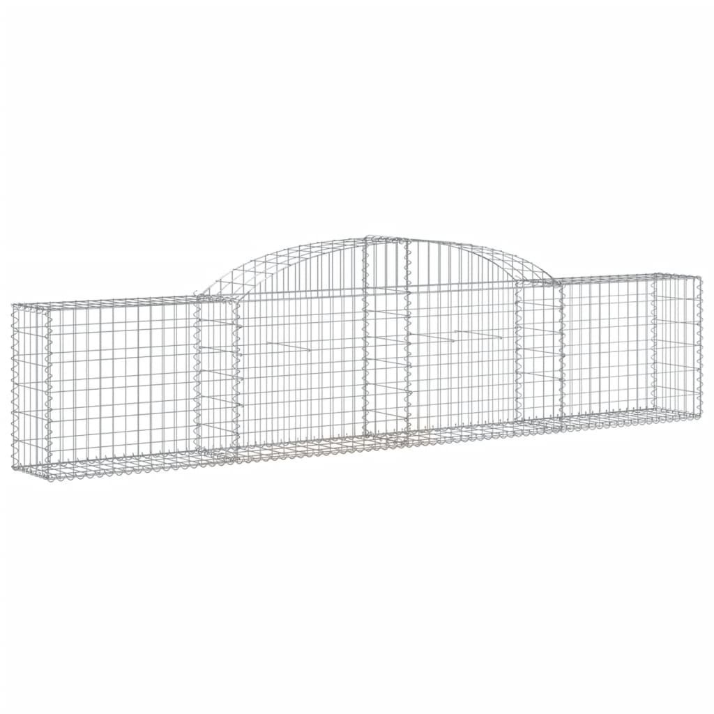 vidaXL Gabion avec arc surélevé 300x30x60/80 cm Fer Image du produit 