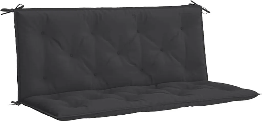 Cuscino vidaXL 120x(50+50)x7 cm Nero Oxford | Supporto Panca Esterna