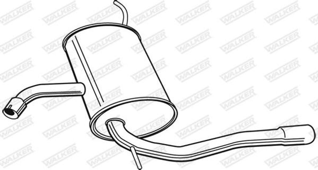 WALKER 23260 Endschalldämpfer OE 5P5253181AF kompatibel mit Toledo, Altea XL