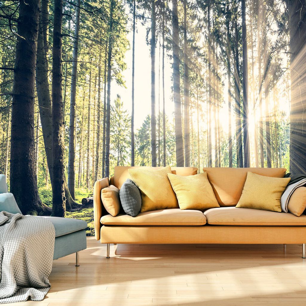 Basera Selbstklebende Fototapete Waldmotiv c-B-0098-a-c, mit UV-Schutz, 245x175 cm