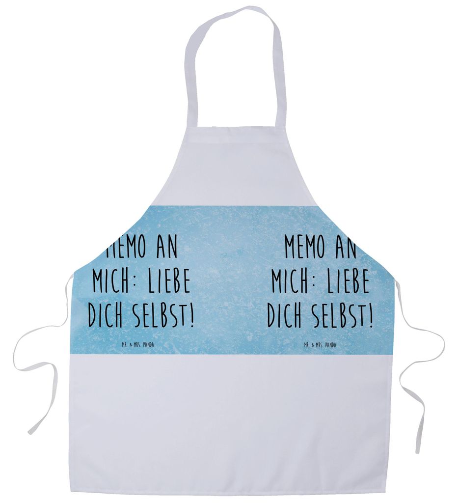 Mr. & Mrs. Panda Kochschürze Pinguin Kokosnuss - Eisblau - Geschenk, Küchenschürze, Grillschürze, Schürze, Urlaub, Küchenzubehör, Ferien, Ke...