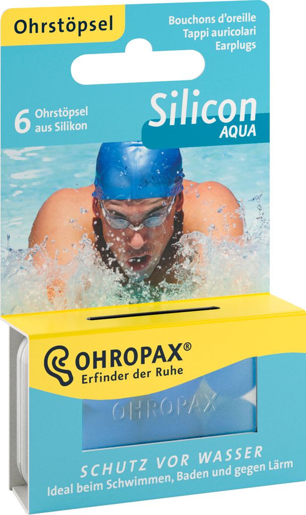 Ohropax Aqua Silicone Bouchons d'oreille 6 pces Image du produit 