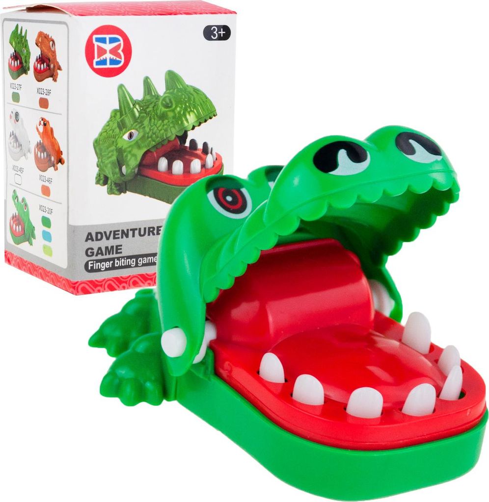 Mini-Krokodil mit einem schlechten Zahn Zahnarzt spielen Arcade-Spiel