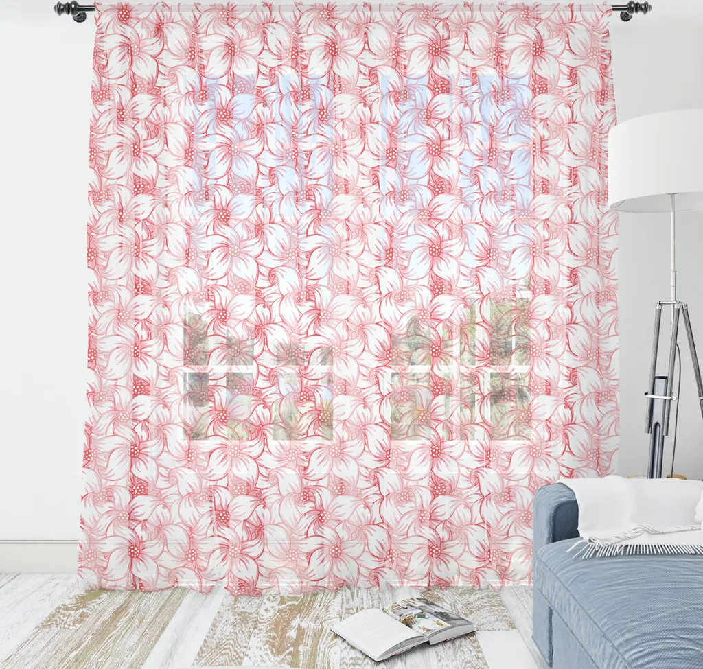 ABAKUHAUS Arazzo Floreale Satin Rosa e Corallo - 160x274 cm Arredo Casa