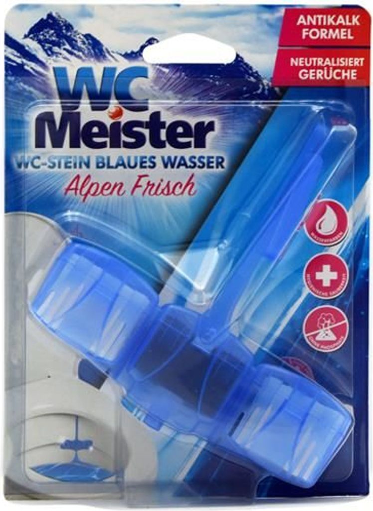 WC Meister Alpen Frisch - Blaufärbende Reinigungstablette