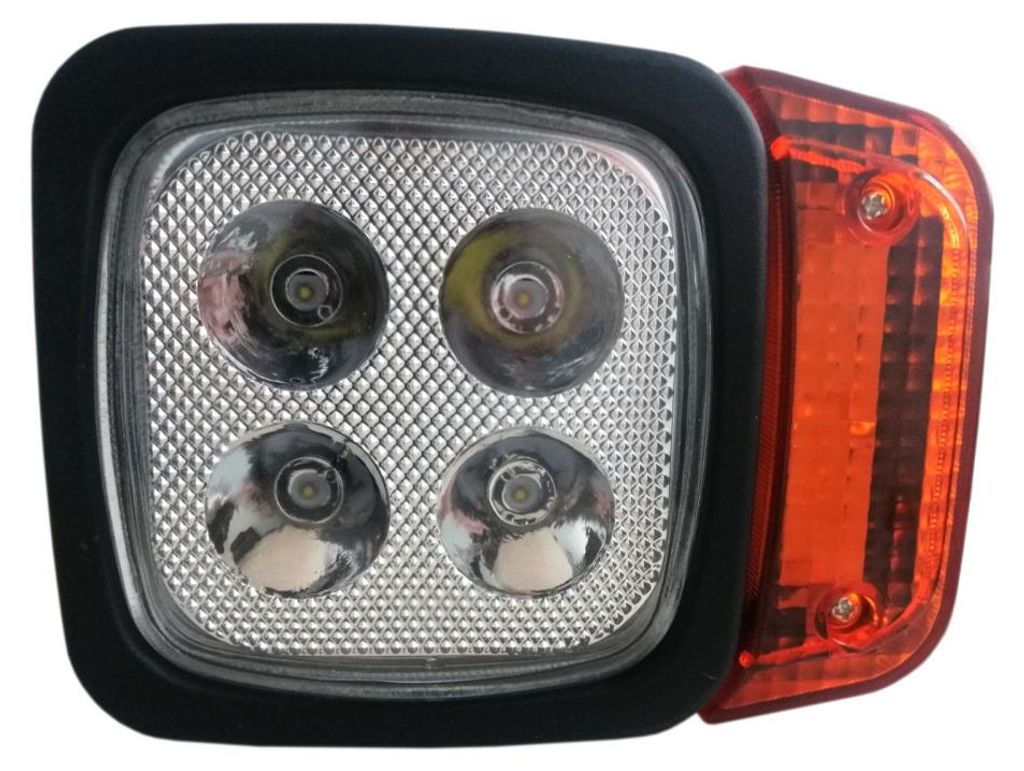 Linker LED-Scheinwerfer mit Blinker, geeignet für Traktor, Mähdrescher, Bagger, Schneepflug usw. - 4 LEDs, 12 W, 1000 lm