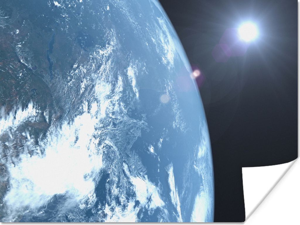 MuchoWow Poster Erde des Sonnensystems 80x60 cm - Kunst für zu Hause