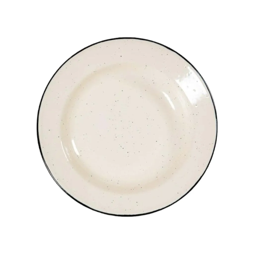 Assiette émaillée Doris Sagaform beige résistante et design vintage