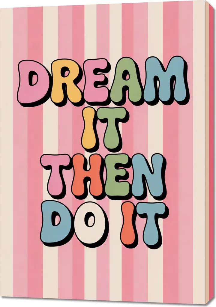 Poster Vintage Dream It 70x100 - Quadro Motivazionale Interior Design
