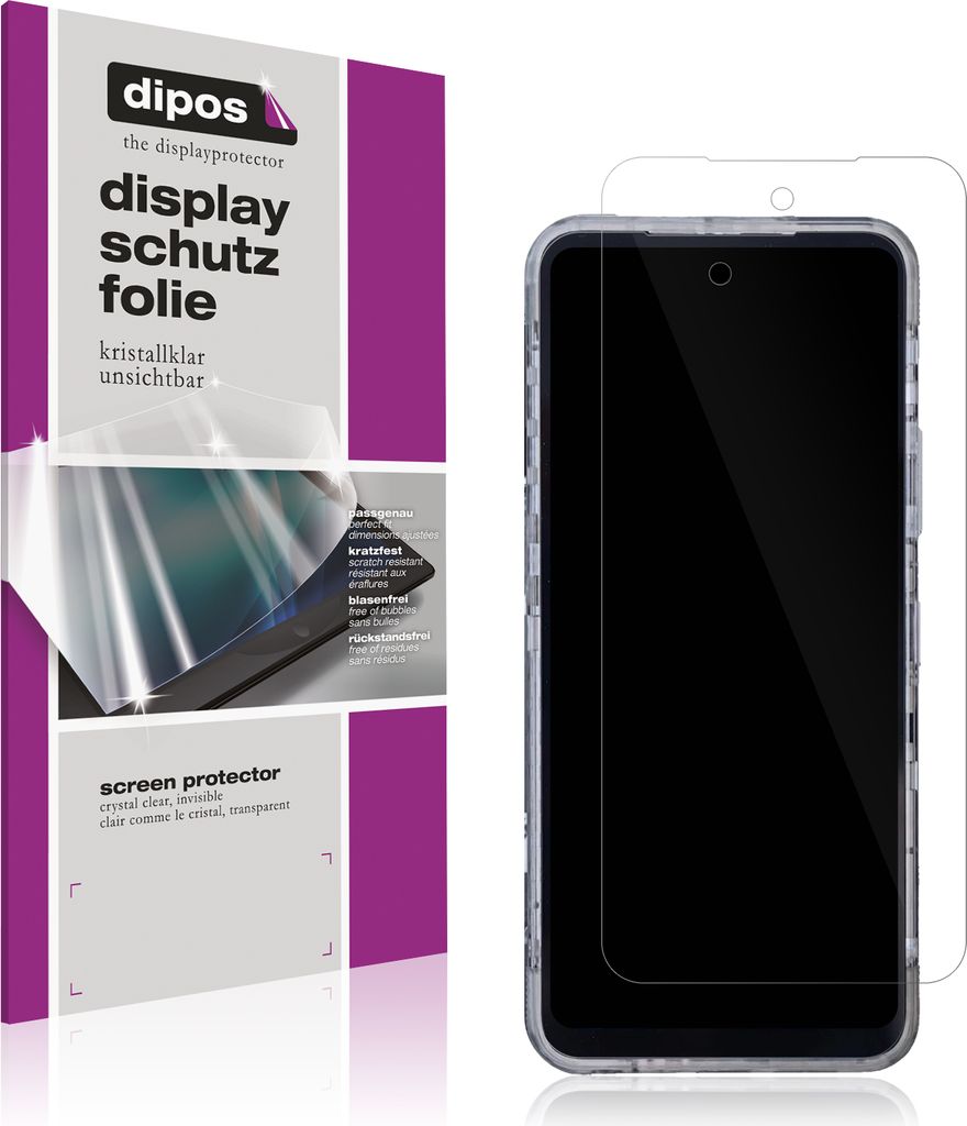 4x Schutzfolie für AGM X6 5G klar Displayschutzfolie Folie Display Schutz dipos