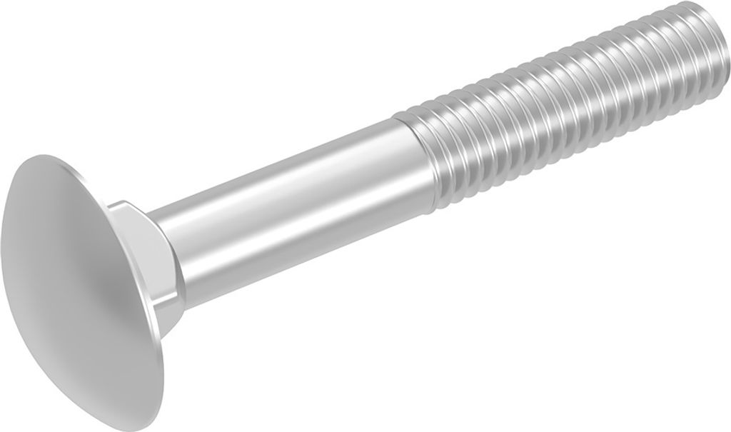 SECCARO Schlossschraube M5 x 35 mm, Edelstahl V2A VA A2, DIN 603 / ISO 8677, Flachrundkopf mit Vierkantansatz, Teilgewinde, 20 Stück