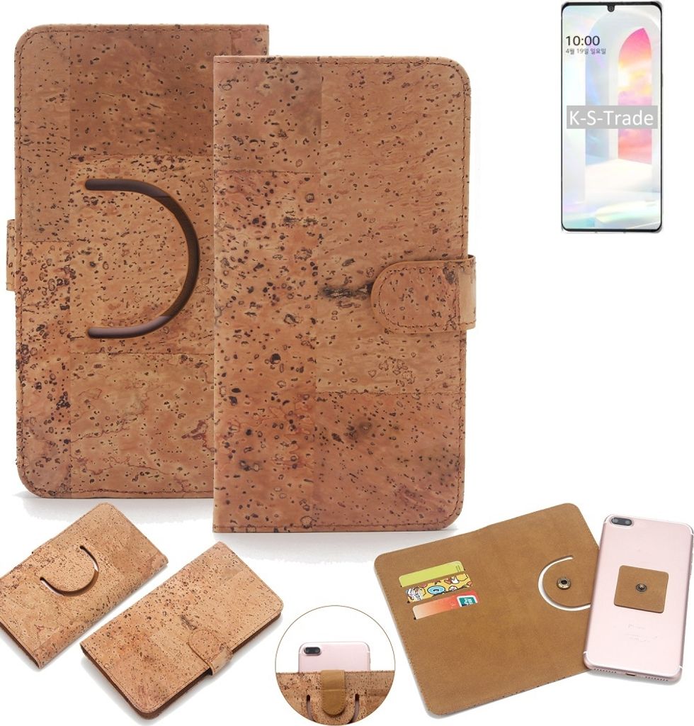 K-S-Trade Handy-Hülle Schutz-Hülle kompatibel mit LG Electronics K62+ Handyhülle Schutzhülle Korkhülle Kork-Hülle 1x