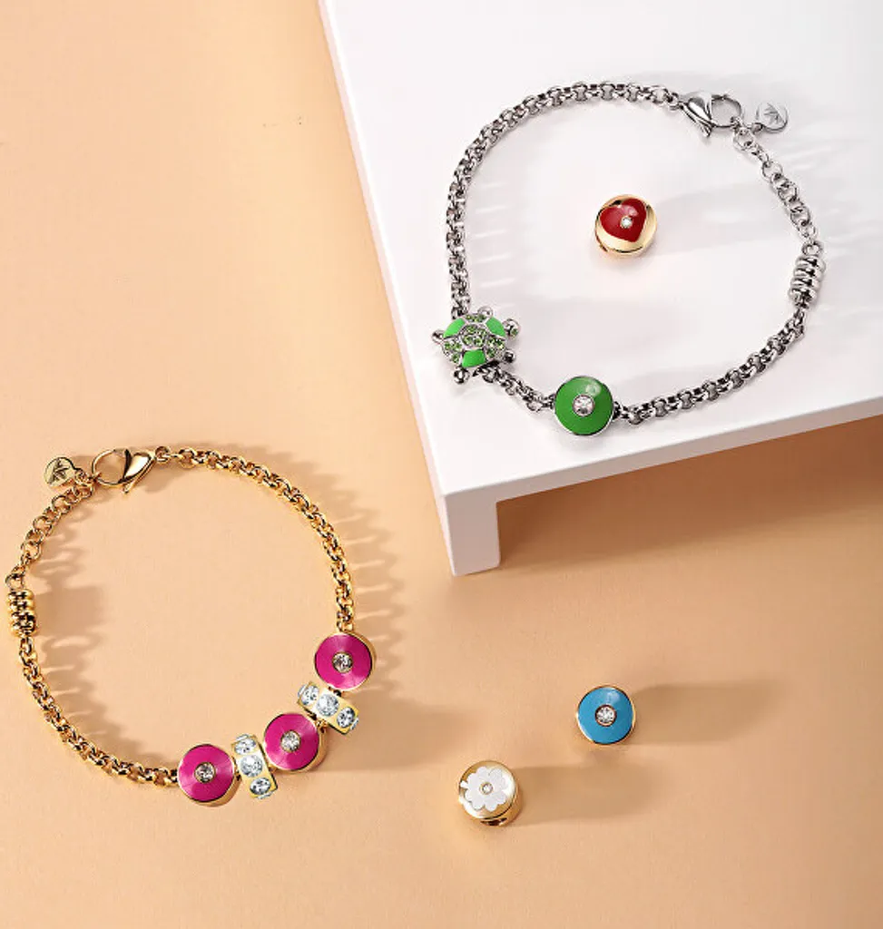 Bracelet en acier inoxydable maille fine avec pendentif goutte d'eau - 4