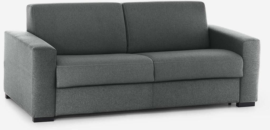 Platzsparendes Schlafsofa 2-Sitzer, abnehmbarer Bezug, Bormio 160 - Grau