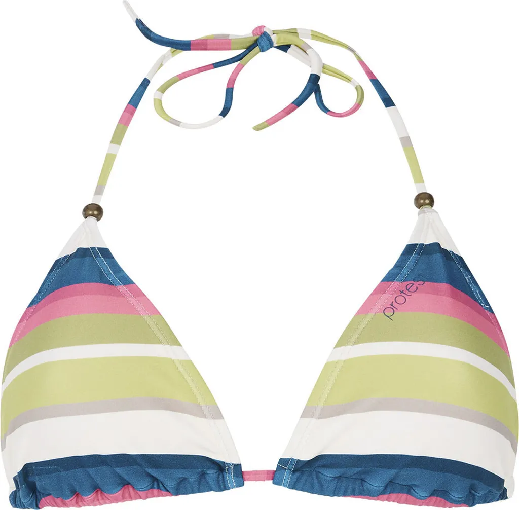 Bikini triangle imprimé multicolore Protest Caley avec liens ajustables S