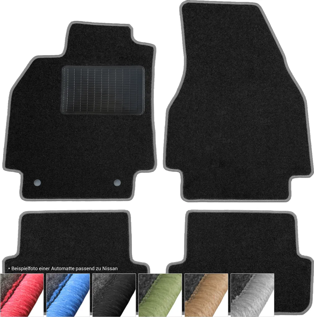 4 Tappetini Nero-Grigio per Nissan Patrol 1997-2003 moto-MOLTICO Velours
