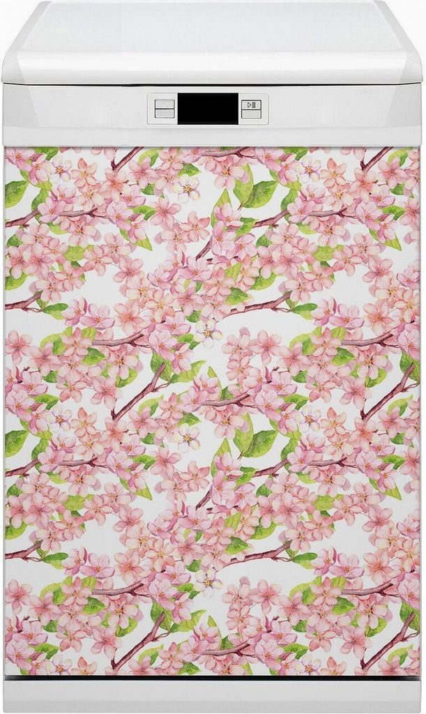 Abwaschbar 45x80 cm Geschirrspüle Magnetmatte Küche Dekorative - Blumen Kirsche