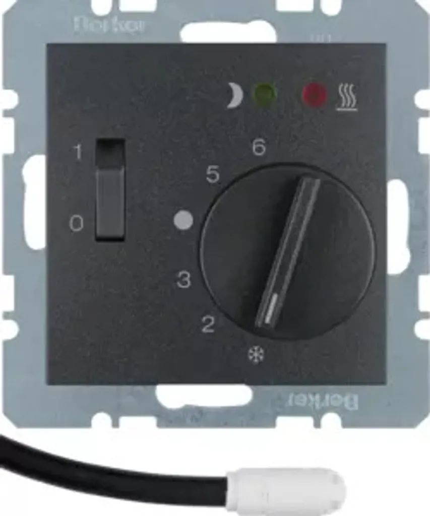 Régulateur Chauffage au Sol Berker 20341606 Anthracite pour Maison BBC