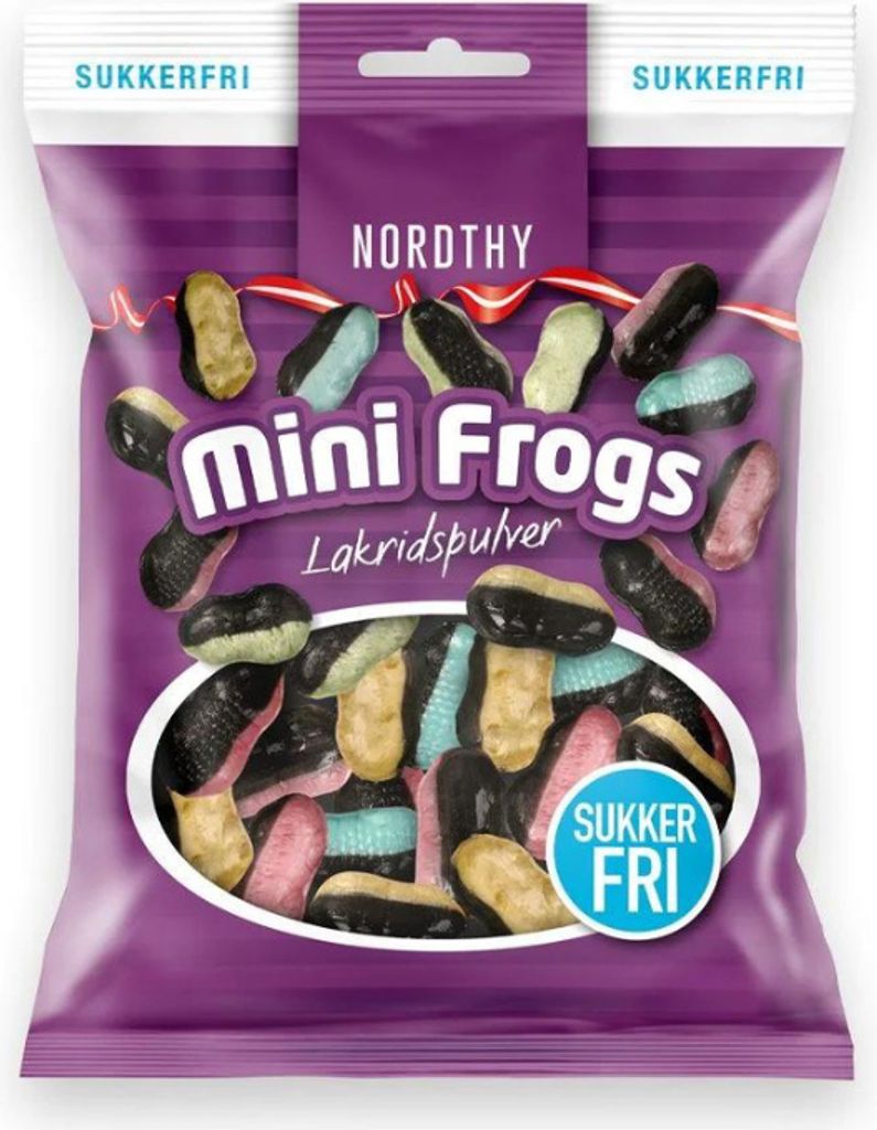 Nordthy Mini Frösche Bonbon Zuckerfrei 75g Produktbild 