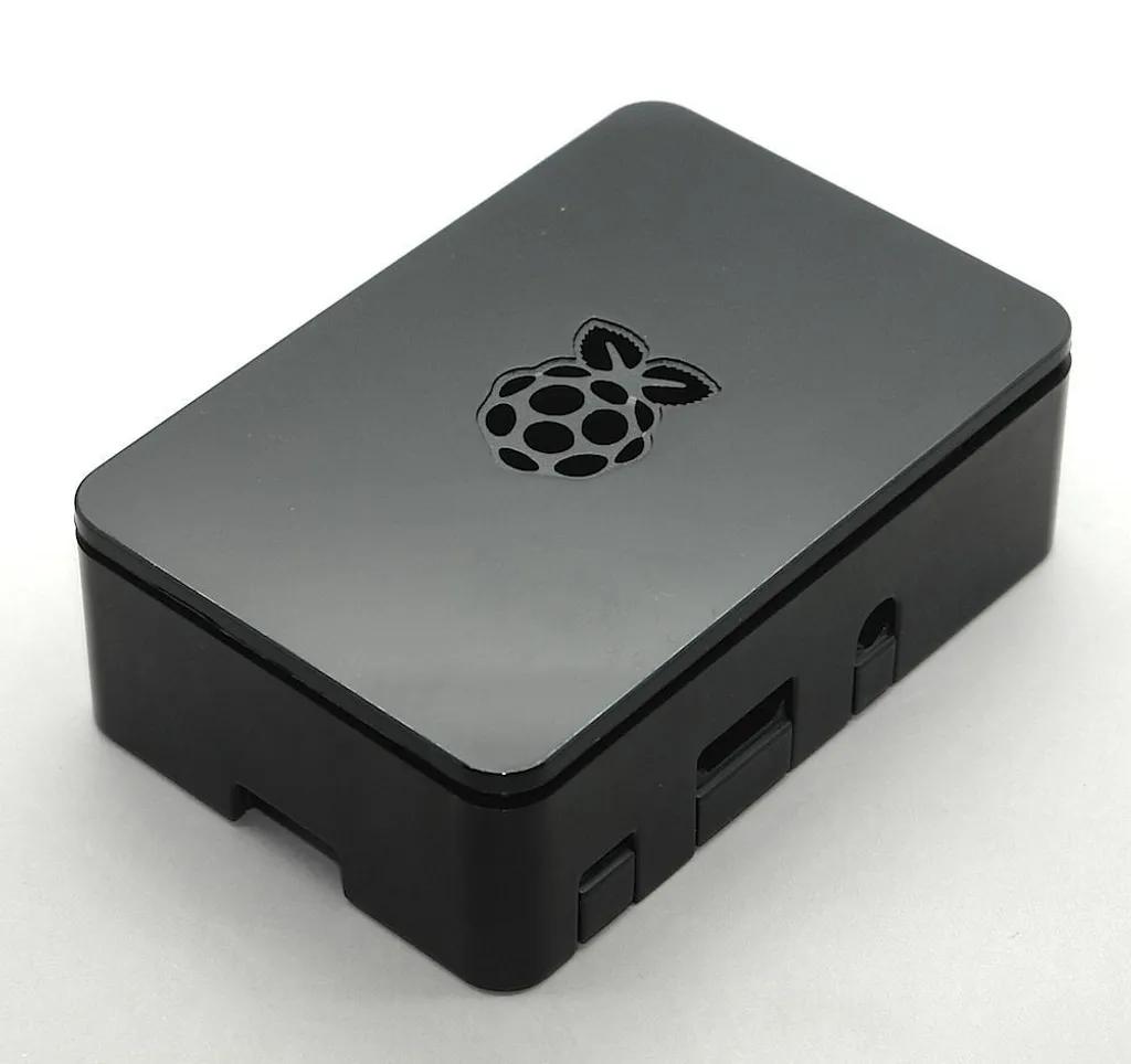 Custodia Alloggiamento per Raspberry Pi 3B+ 3B 2B - Nero ABS - 3