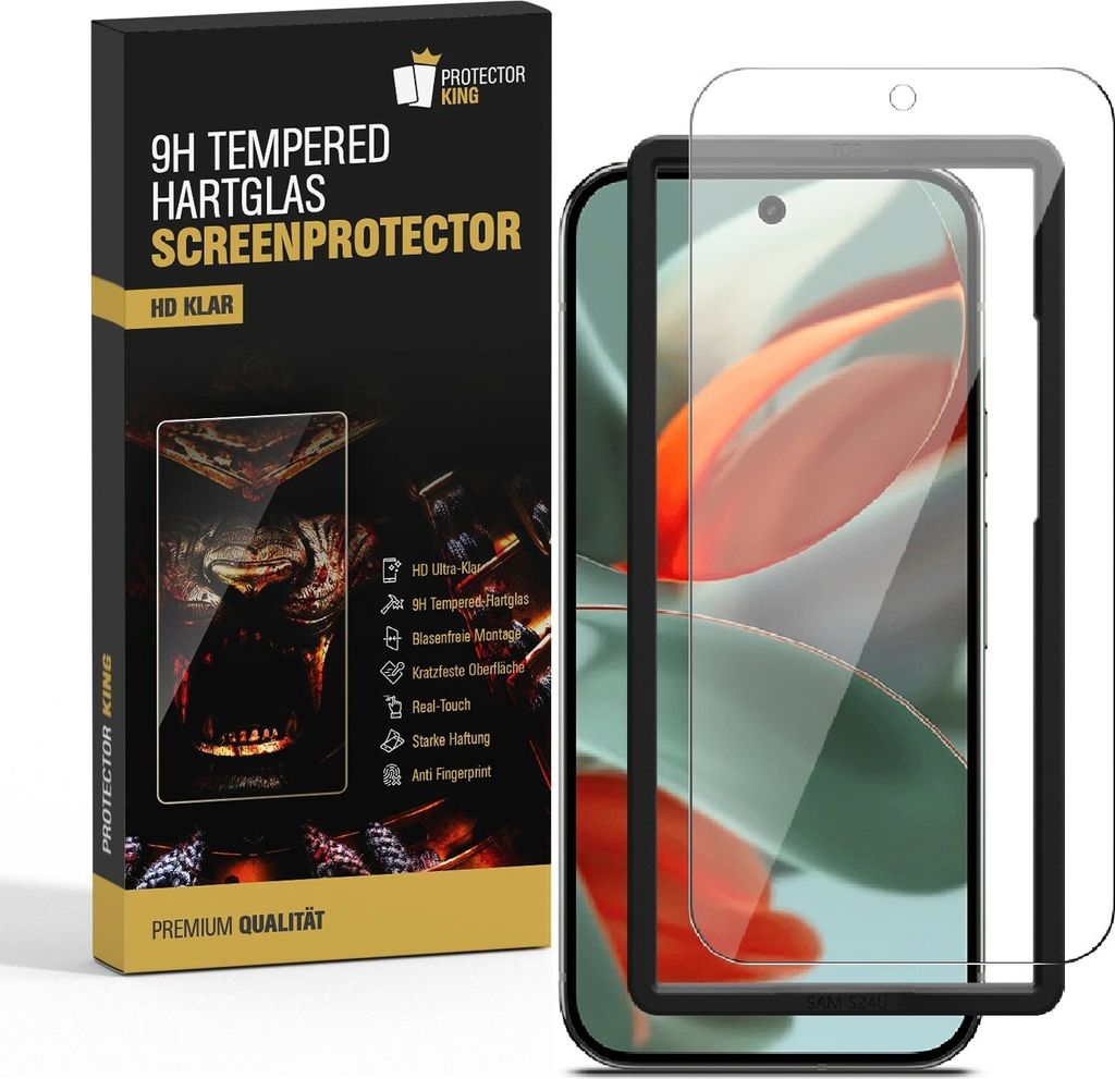 3x 9H Panzerglas für Google Pixel 9 Pro HD KLAR mit Montagerahmen echtes Tempered Glass Displayschutz Schutzglas Hartglas Schutzfolie Screen-Prote...