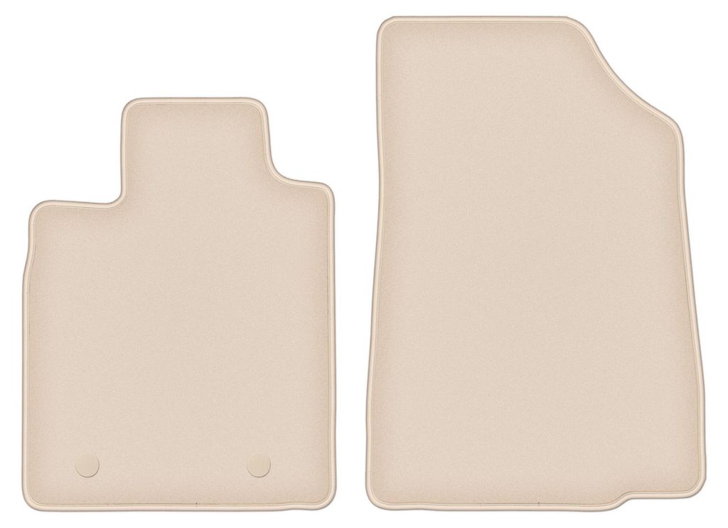 DURBAN Beige Velours-Fußmatten vorne für Dacia Duster 2WD SUV (2010-2018)