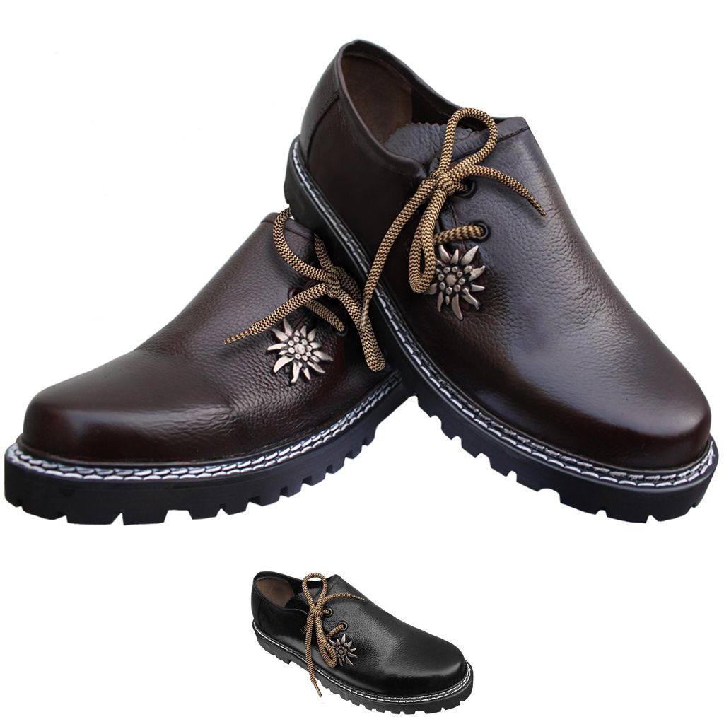 Trachtenschuhe Edelweiß Haferlschuhe Glattleder , Produktbild 