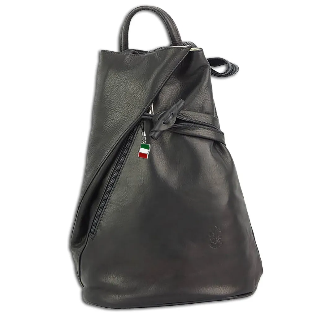 Fini le mal d'épaule avec ce sac à dos cuir femme noir 2in1 Florence