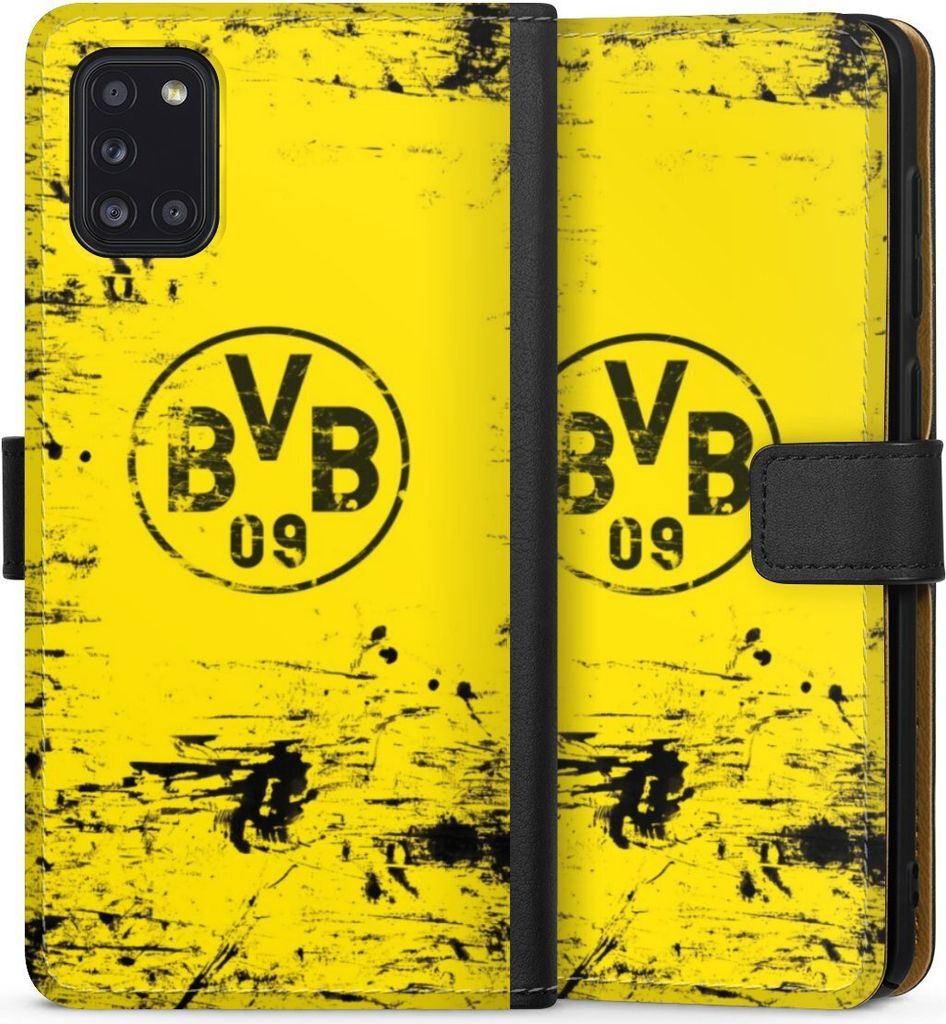 DeinDesign Klapphülle für Samsung Galaxy A31 Handytasche Lederhülle Tasche BVB Borussia Dortmund Offizielles Lizenzprodukt