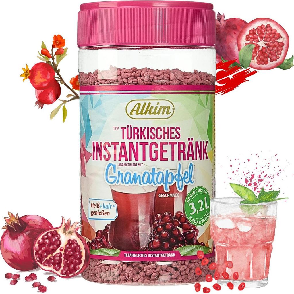 ALKIM Türkisches Instantgetränk Granatapfel 6 x 400g Teegetränk