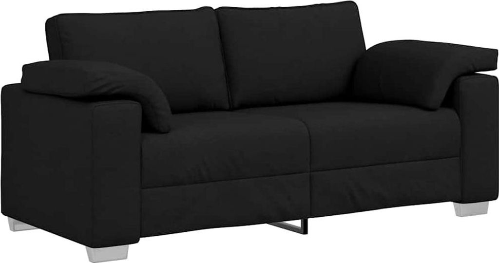 vidaXL Zweisitzer-Sofa Schwarz 180 cm Stoff
