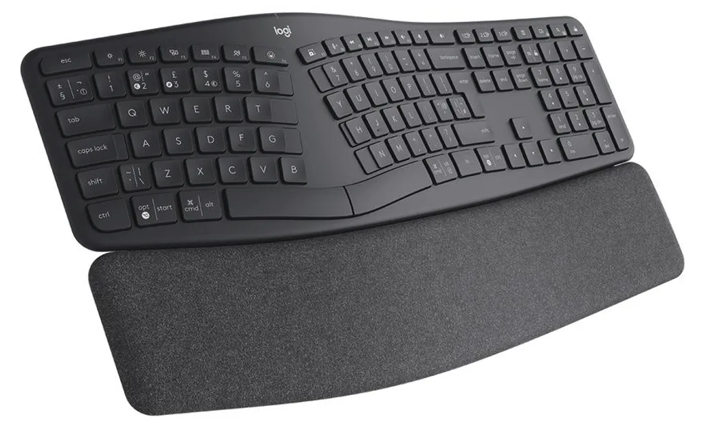 Clavier divisé Logitech ERGO K860 avec repose-poignet matelassé Premium
