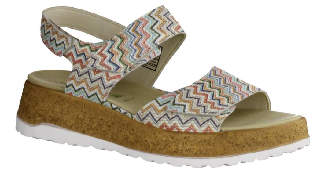 Waldläufer H-Libby 990001-299 bequeme Damen Sandale Wechselfußbett Leder Multi - Damenschuhe Sandale bequem / lose Einlage, Mehrfarbig, leder (zi...