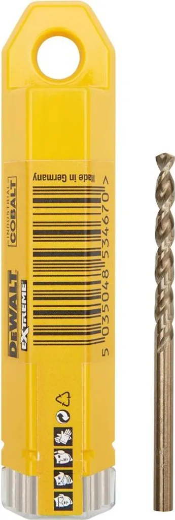 Lot de 10 forets HSS-Co Cobalt Dewalt 4.8mm - Haute résistance à la chaleur