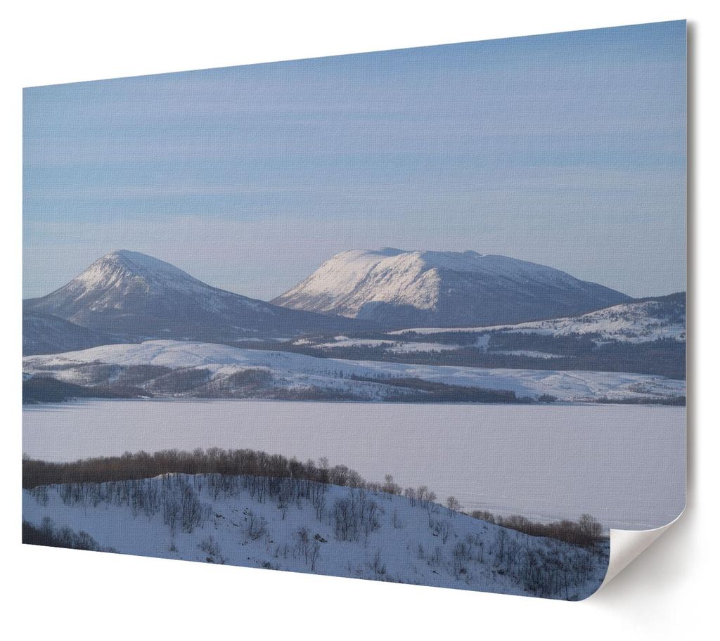Winterberge - Kunstdruck A4 - Fotografie- Wandbild für Wohnzimmer Schlafzimmer & Flur, Modernes Poster Wanddeko, Ungerahmt