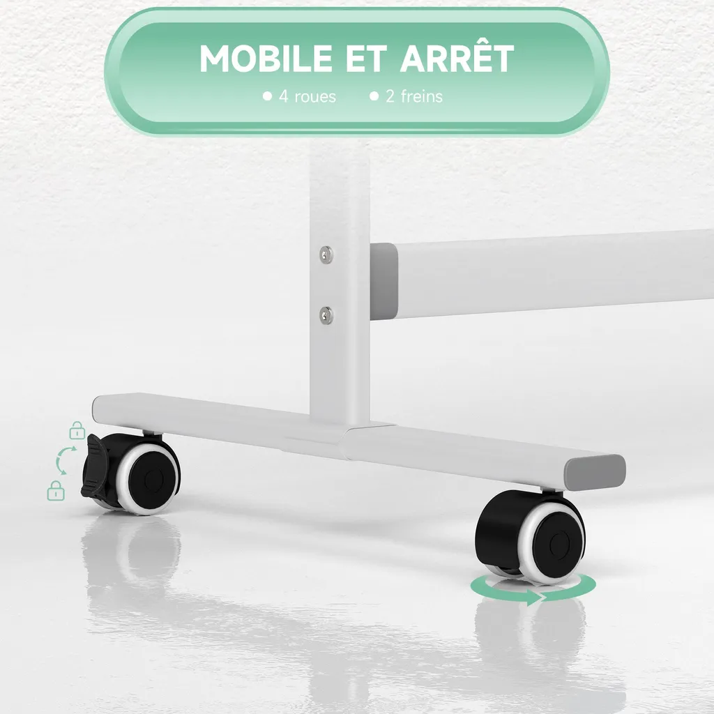 Tableau blanc de conférence mobile pour brainstorming et présentations