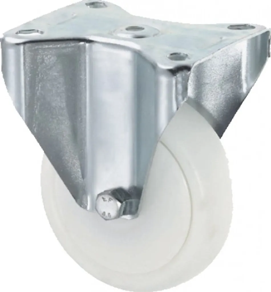 Roulette fixe industrielle 100mm en nylon blanc résistant Bockrol Len - 2