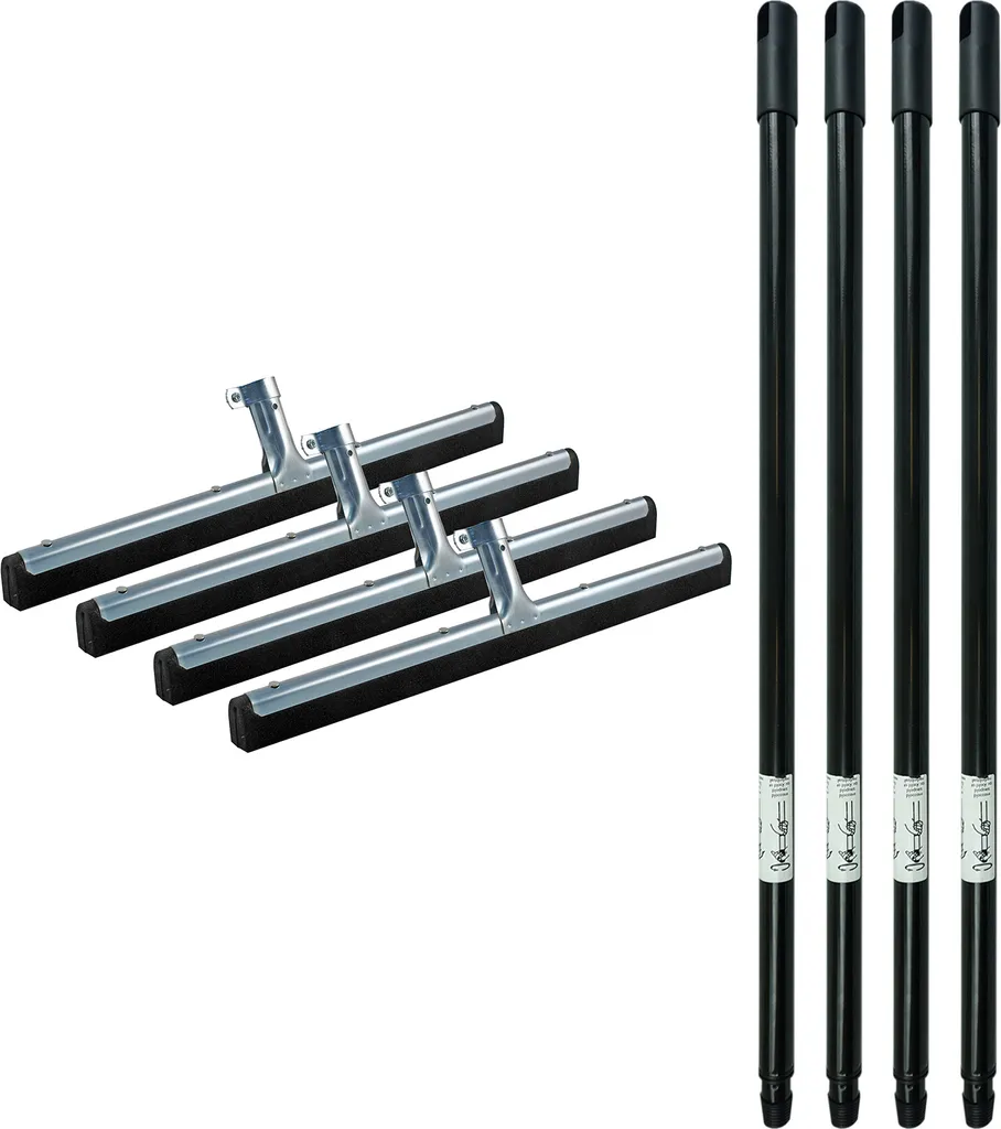 Novatool 4x tergivetro doccia manico lungo tergivetro doccia terrazza grande pulitore per finestre con asta telescopica tergivetro acqua in acciaio inox tergivetro piscina bagno XXL ampio tergivetro acqua piastrelle terrazza