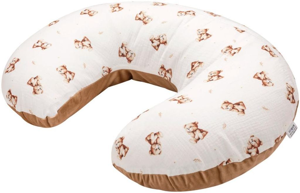 Baby Bear Musselin & Toffee Soft Velvet Stillkissen mit abnehmbarem Bezug