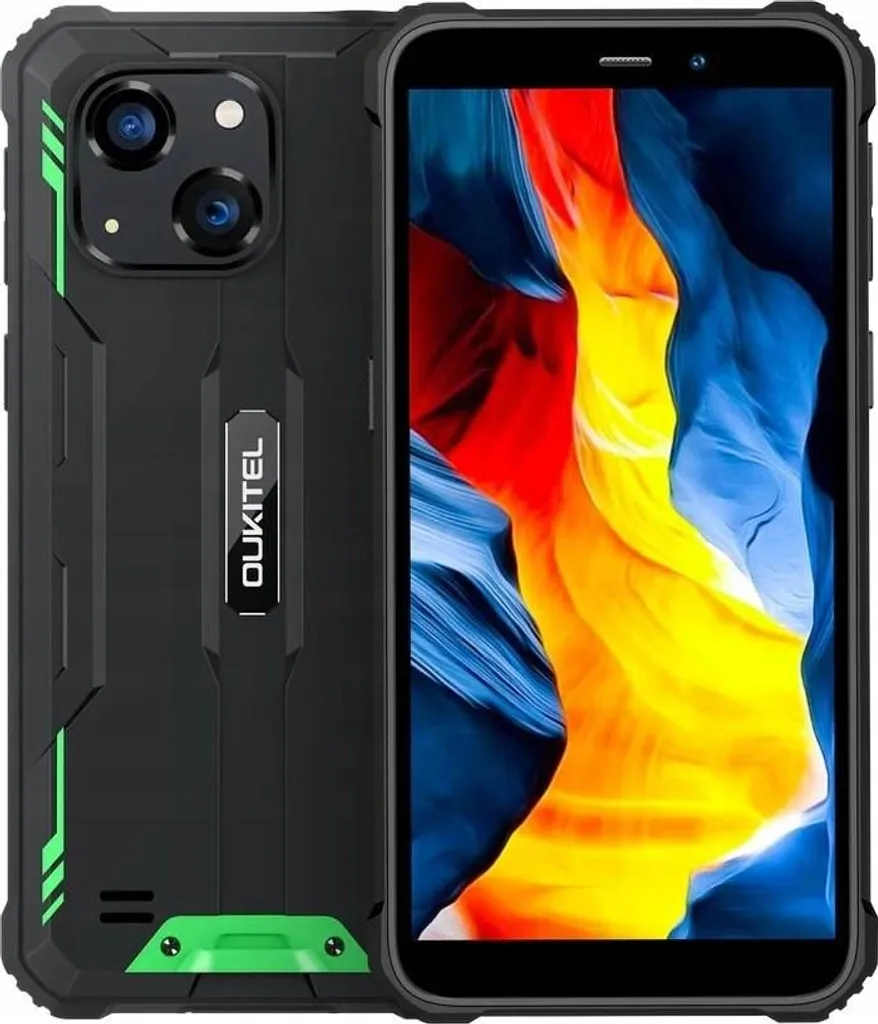 Oukitel G2 Smartphone Solide IP69K - Finis les Écrans Cassés Coloris Vert