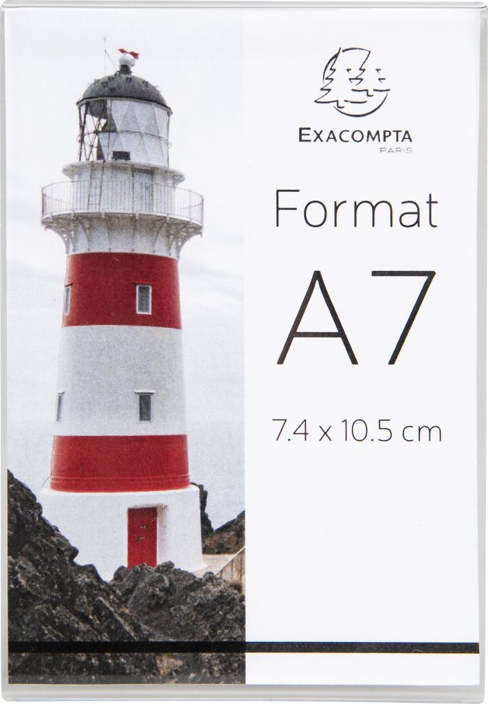Exacompta 10x Exacpmpta Set 10 Tischaufstellern A7 Hochformat Kristall 87058HD