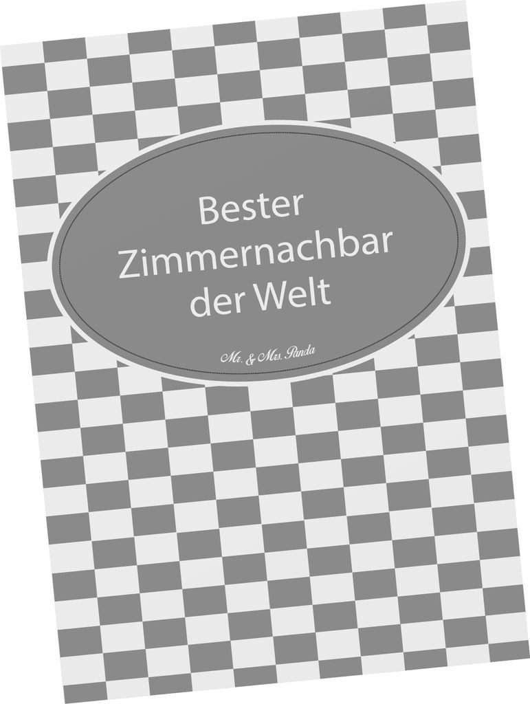 Mr. & Mrs. Panda Postkarte Zimmernachbar - Geschenk, Postkarten, Studentenwohnheim, Patient, Ansichtskarte, Krankenhaus, Fotokarte, Ansichtskarten,...