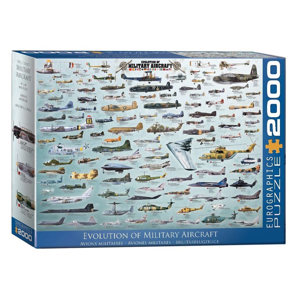 Eurographics Puzzle Avions militaires, 2000 pièces, 67.6 x Image du produit 
