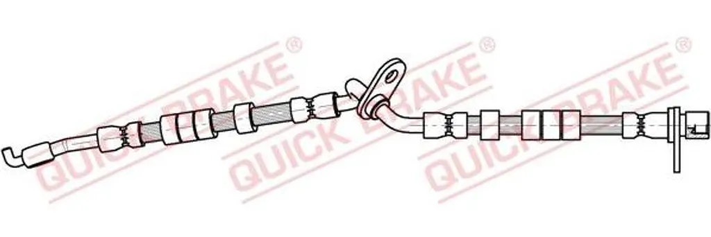 Flexible de frein renforcé QUICK BRAKE 58.837 haute performance OE