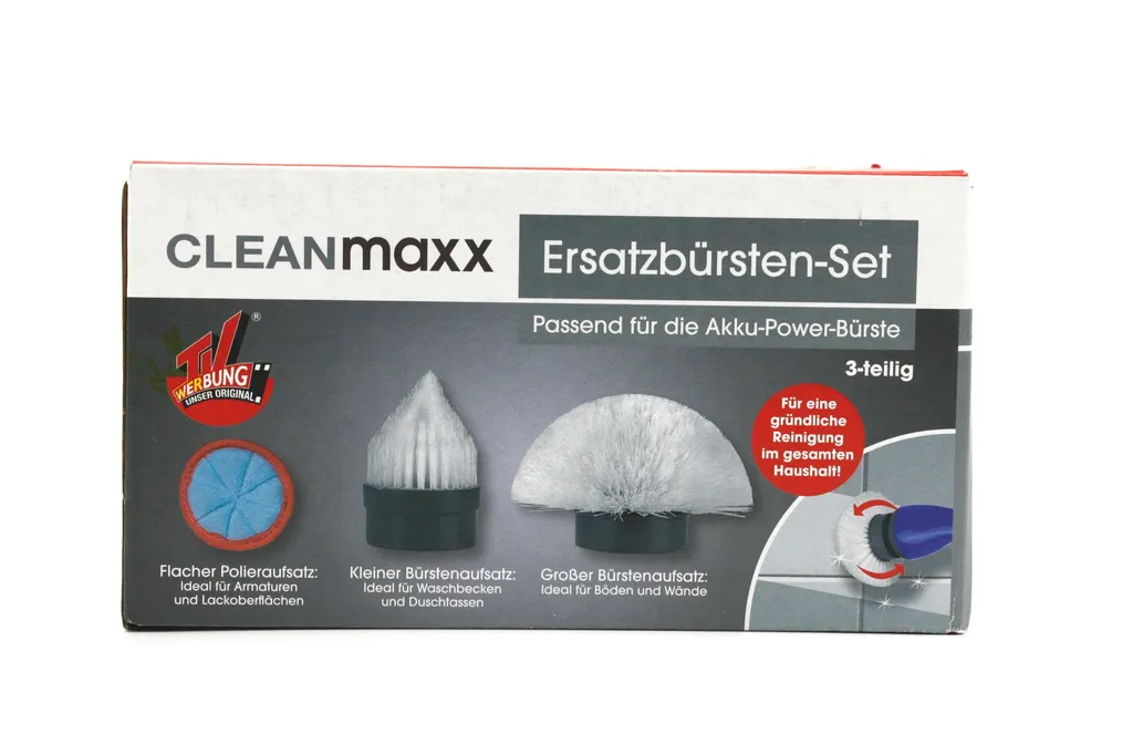 Brosses usées ? Lot de 3 rechanges Cleanmaxx pour brosse Akku Power