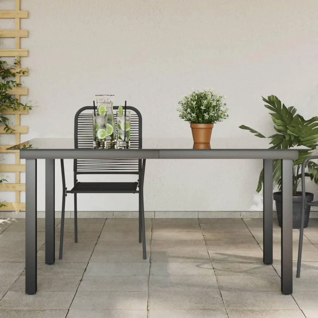 Table à manger d'extérieur rectangle en alu et verre - Série Riviera - 5
