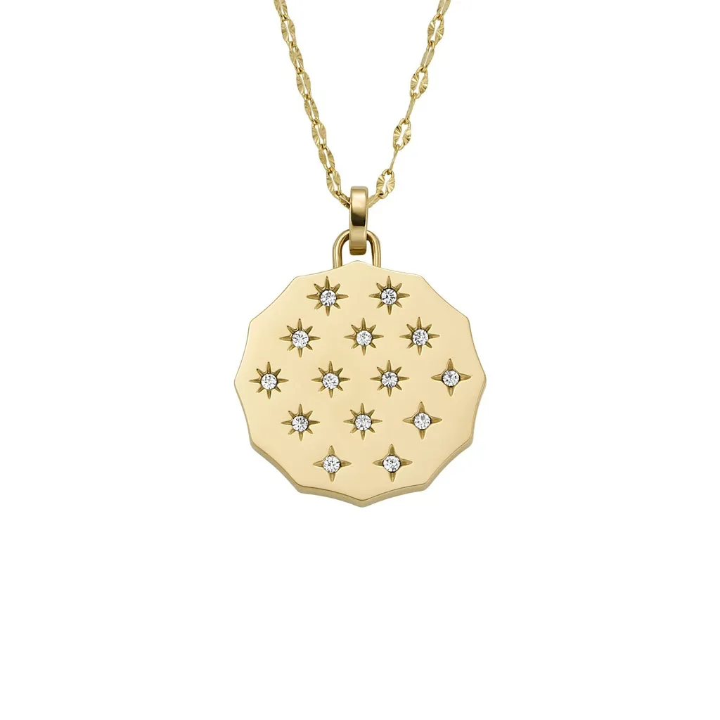 Collier Fossil JF04382710 Acier Inoxydable Inaltérable Brillance Or