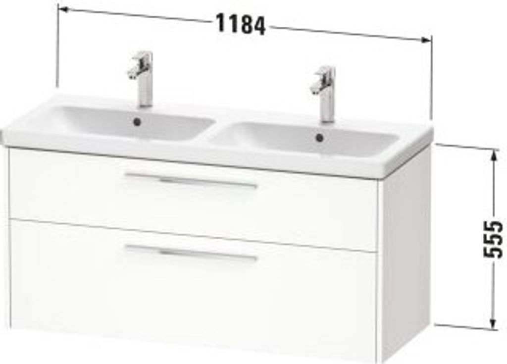 DURAVIT DC46740BD490000 D-Code WTU Wandh. Schubk. 2,f.DWT Produktbild 