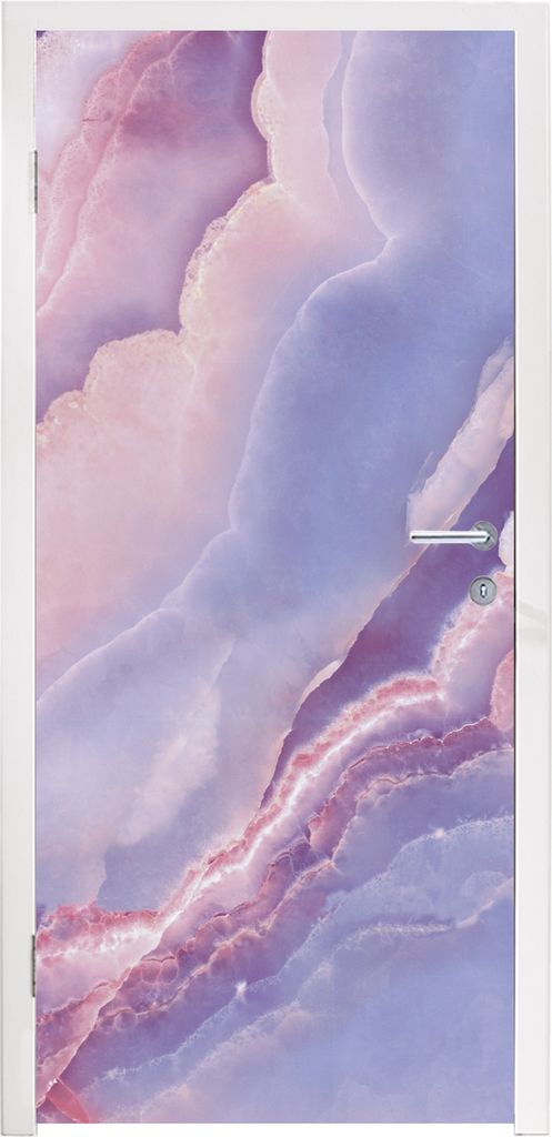 MuchoWow Türtapete Selbstklebende Türfolie Kalkstein - Naturstein - Mineralien 75x205 cm Türposter Türaufkleber Klebefolie Türklebefolie - X...