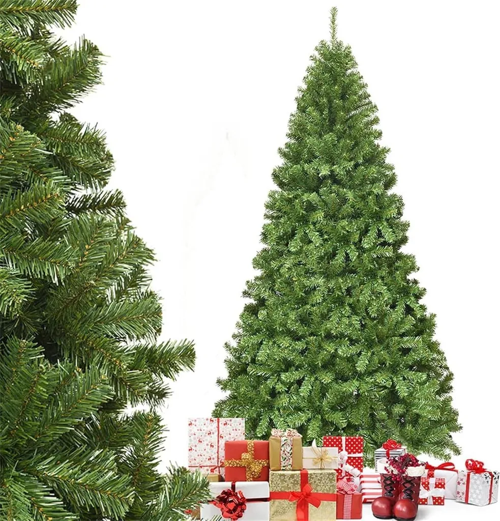 Sapin de Noël 225 cm Pliable - 1346 Pointes PVC et Support en Métal